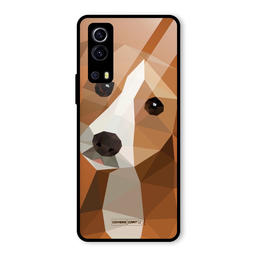 Cute Dog Glass Back Case for Vivo iQOO Z3