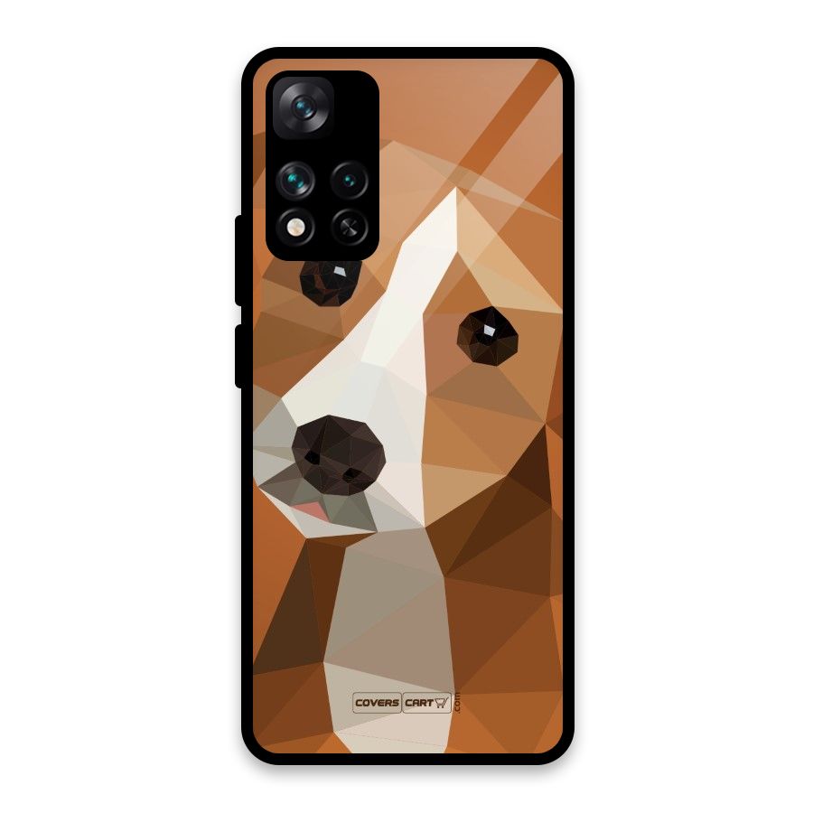 Cute Dog Glass Back Case for Xiaomi 11i HyperCharge 5G