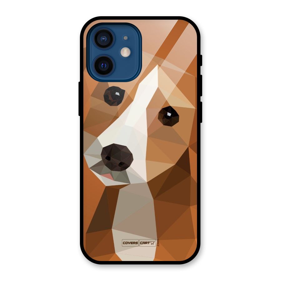 Cute Dog Glass Back Case for iPhone 12 Mini