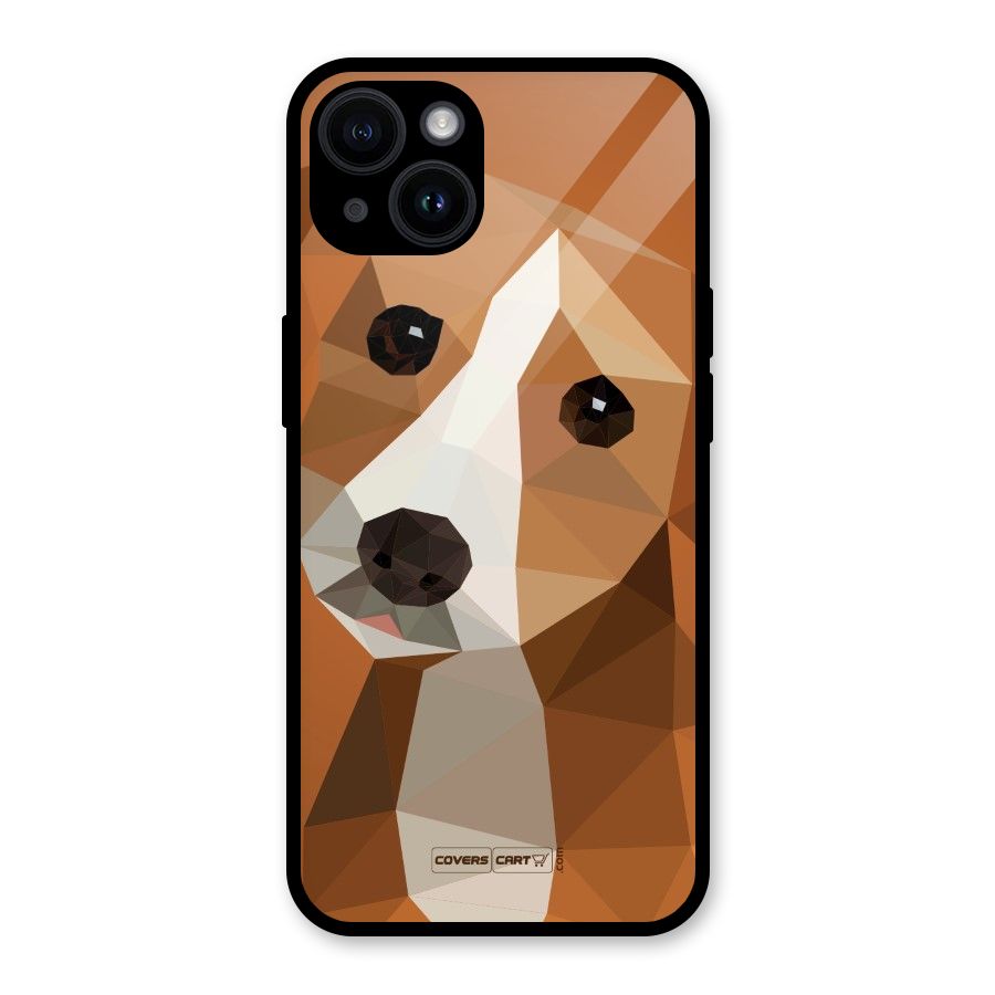 Cute Dog Glass Back Case for iPhone 14
