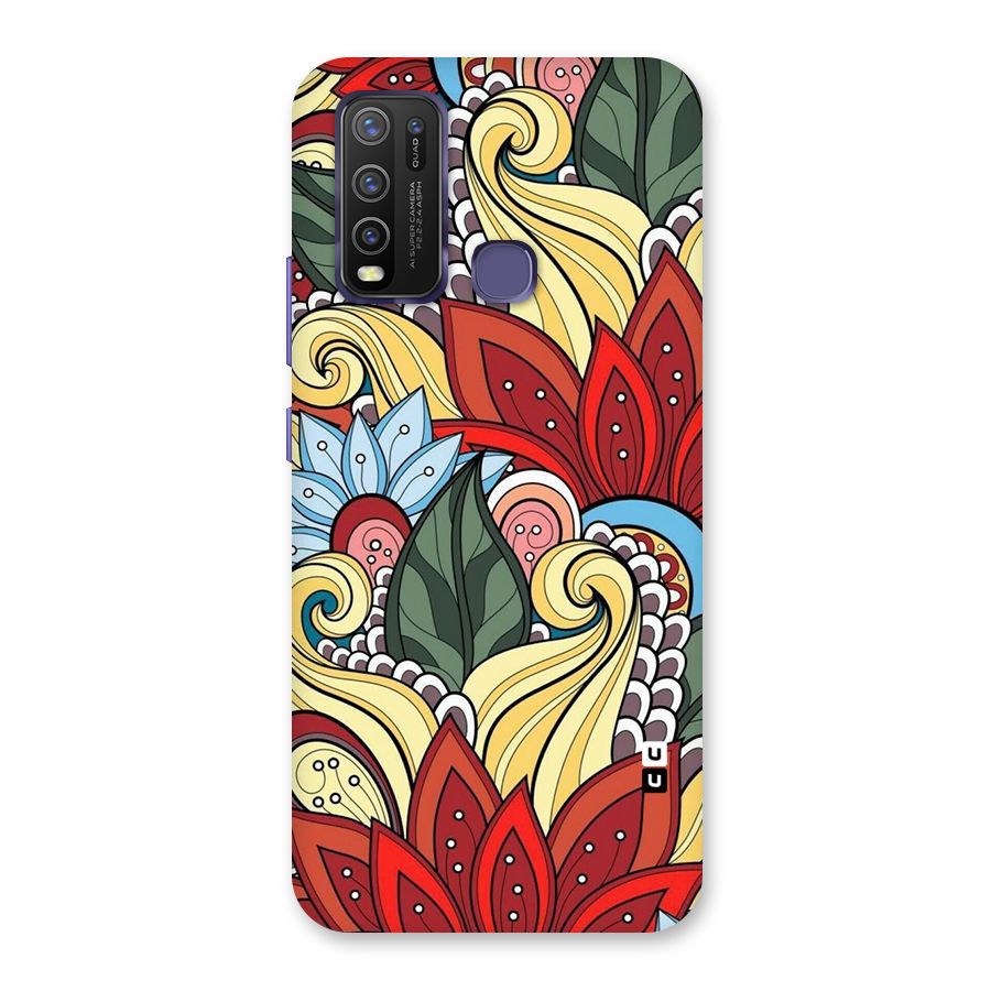 Cute Doodle Back Case for Vivo Y30