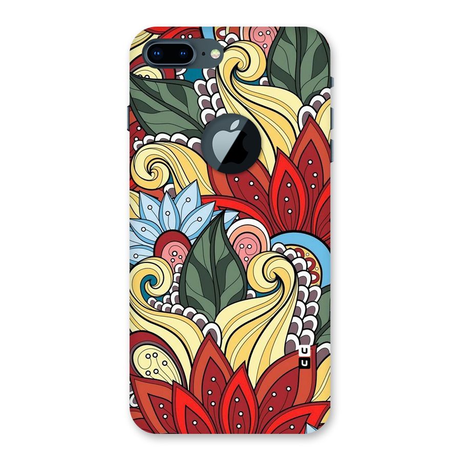Cute Doodle Back Case for iPhone 7 Plus Logo Cut