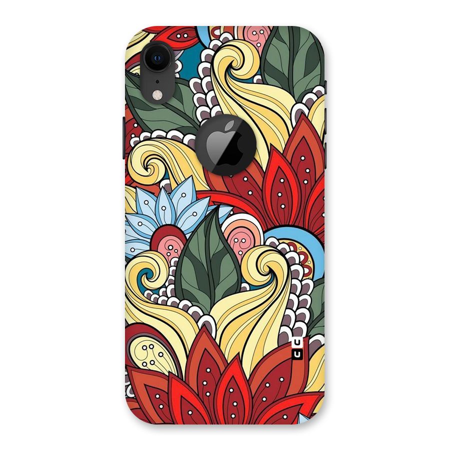 Cute Doodle Back Case for iPhone XR Logo Cut