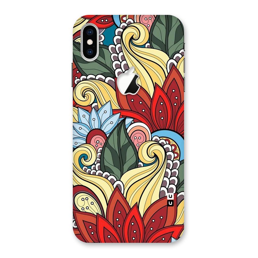 Cute Doodle Back Case for iPhone XS Max Apple Cut
