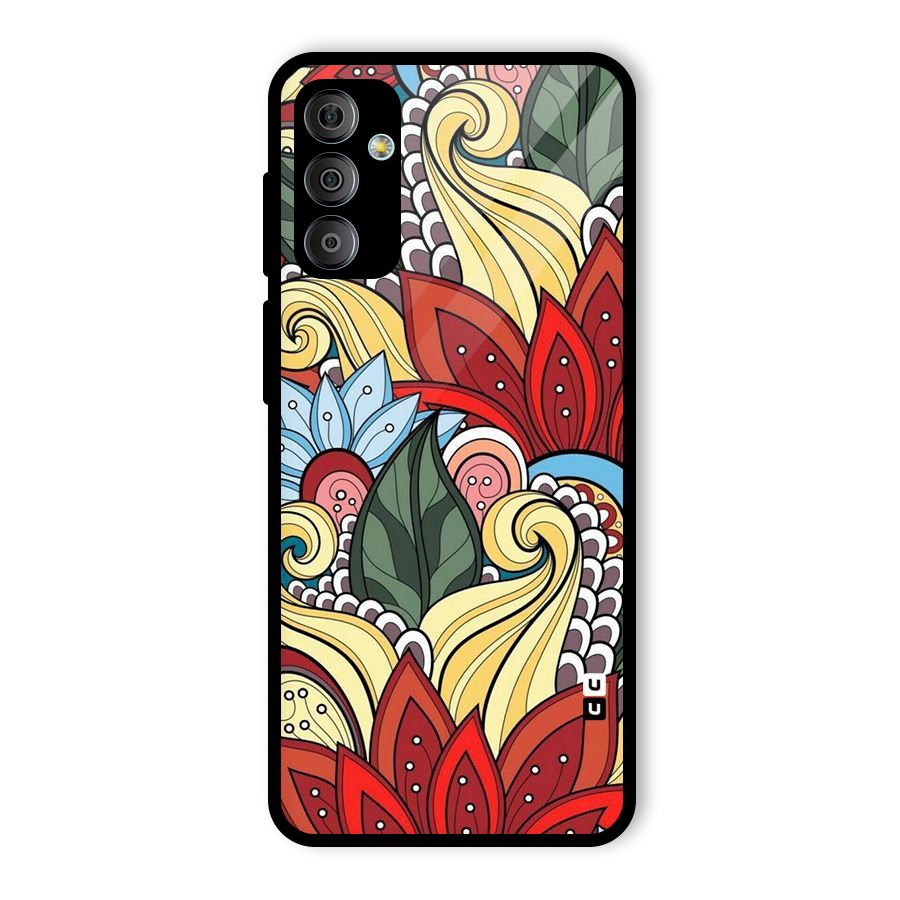 Cute Doodle Glass Back Case for Galaxy F23