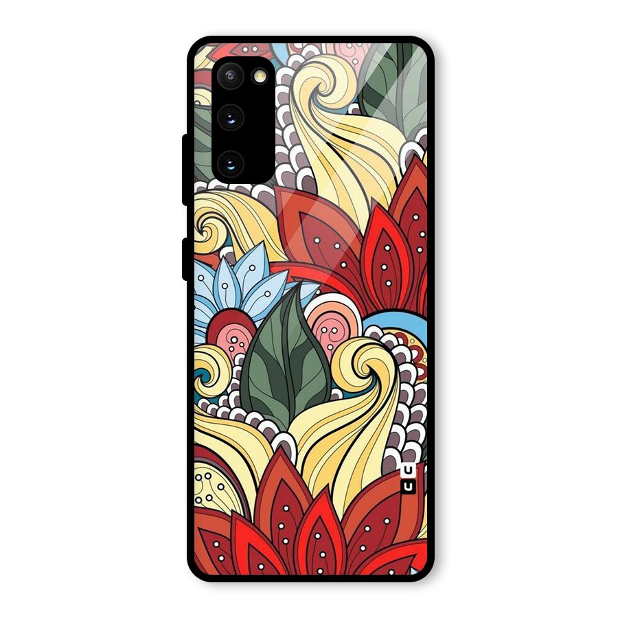 Cute Doodle Glass Back Case for Galaxy S20 FE 5G