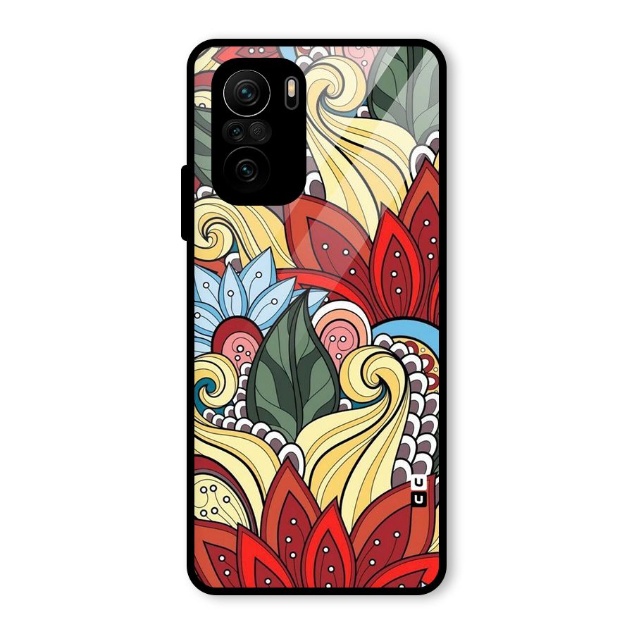Cute Doodle Glass Back Case for Mi 11x
