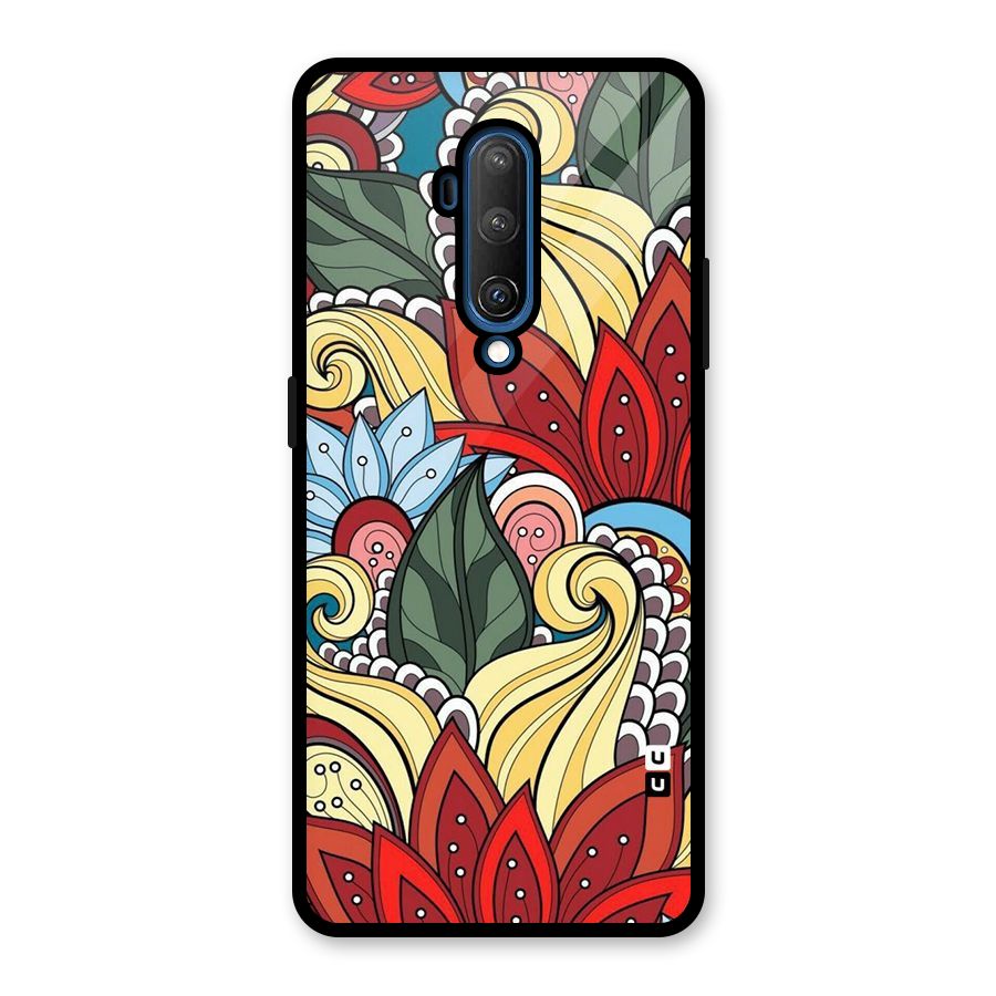 Cute Doodle Glass Back Case for OnePlus 7T Pro