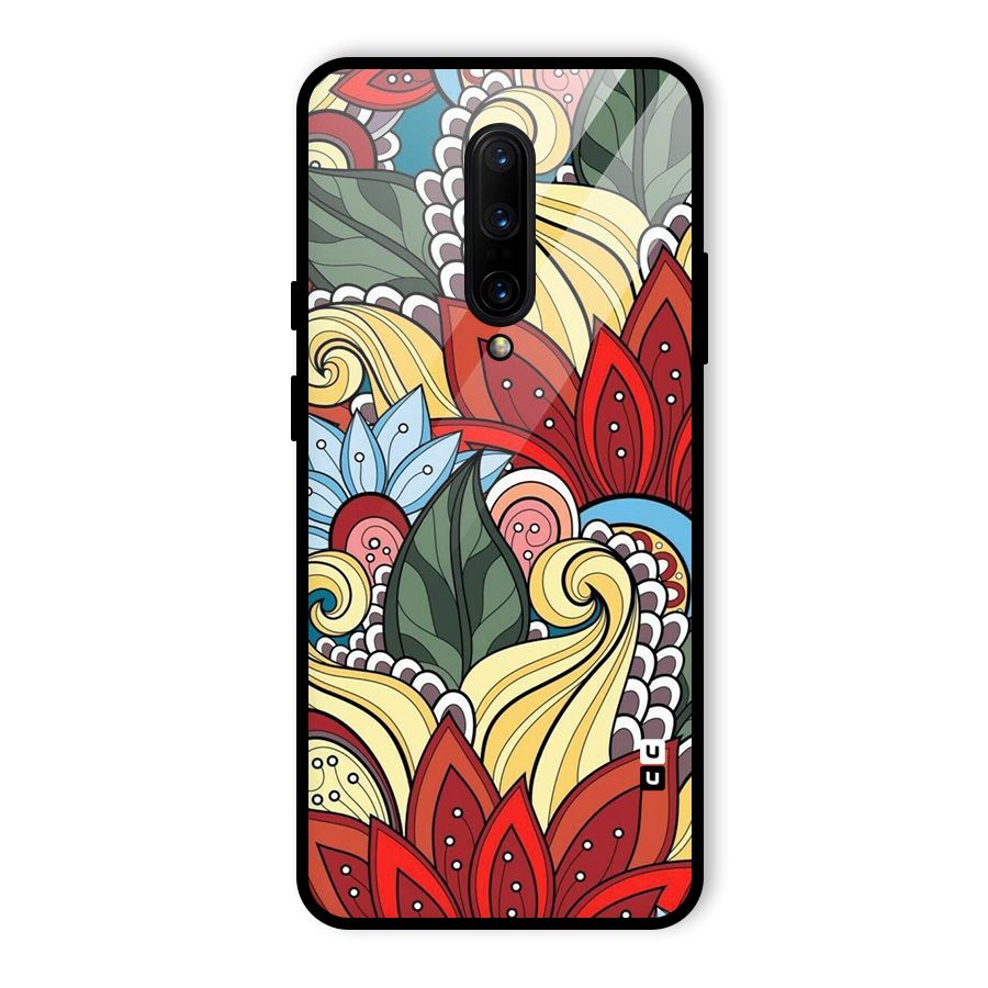 Cute Doodle Glass Back Case for OnePlus 7 Pro