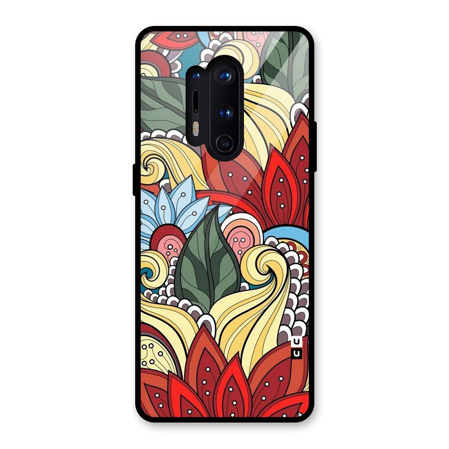 Cute Doodle Glass Back Case for OnePlus 8 Pro