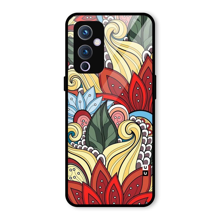 Cute Doodle Glass Back Case for OnePlus 9