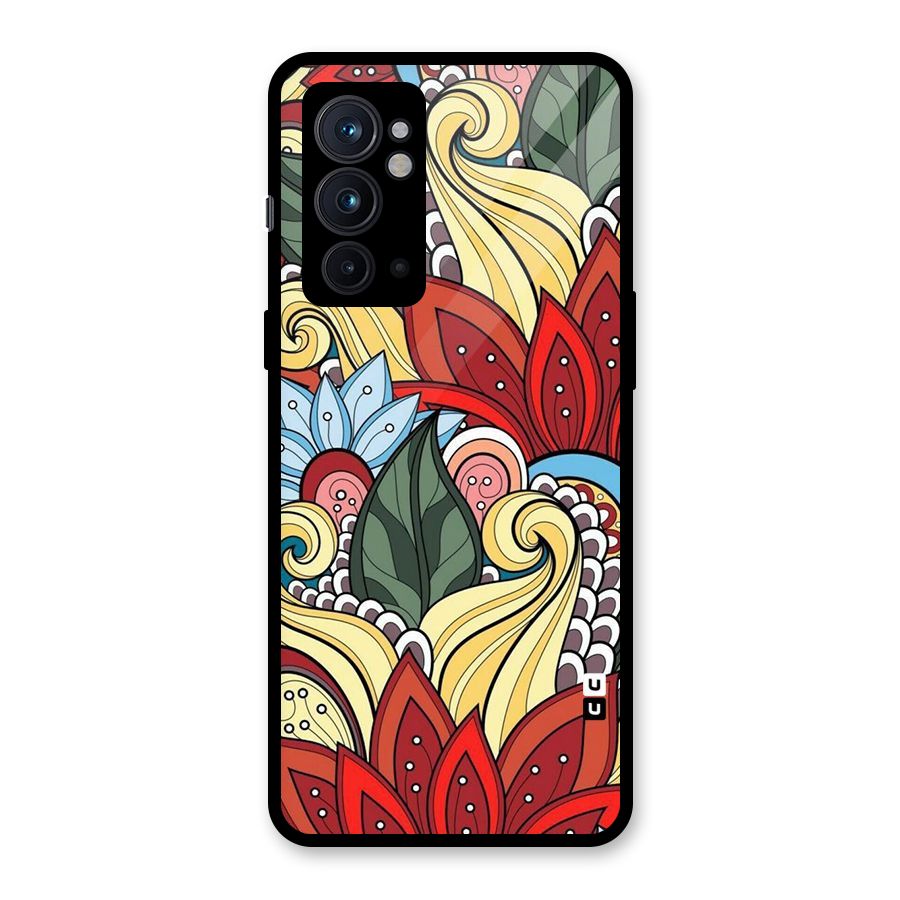 Cute Doodle Glass Back Case for OnePlus 9RT 5G