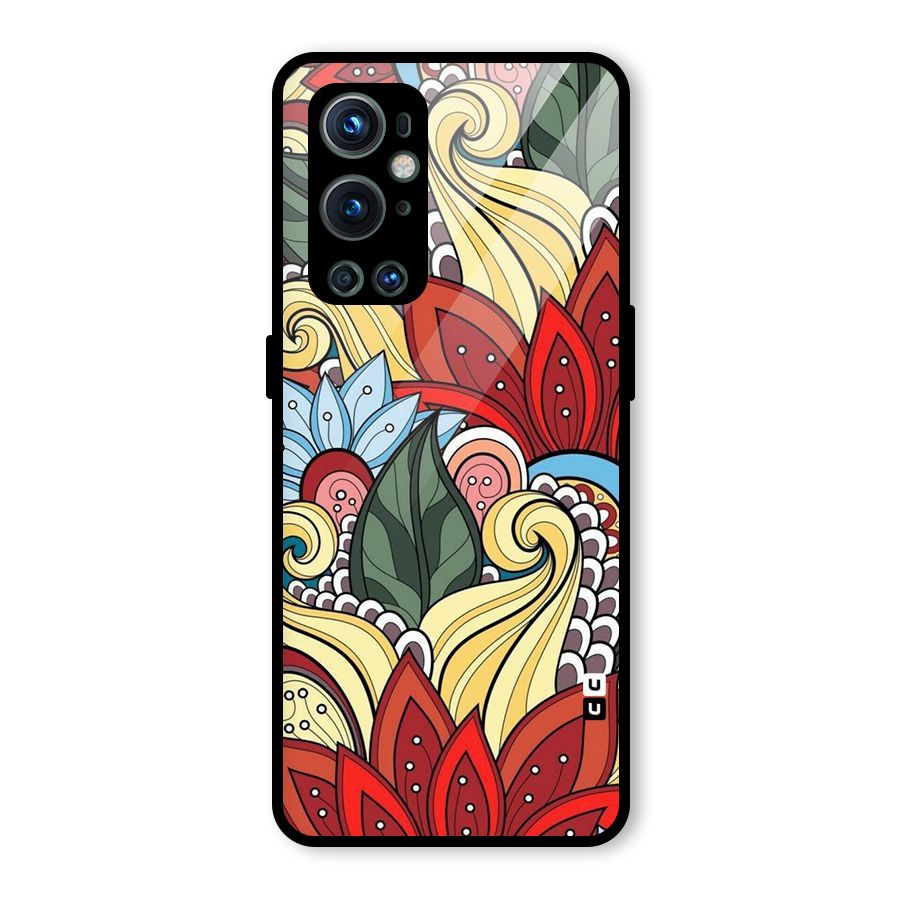Cute Doodle Glass Back Case for OnePlus 9 Pro