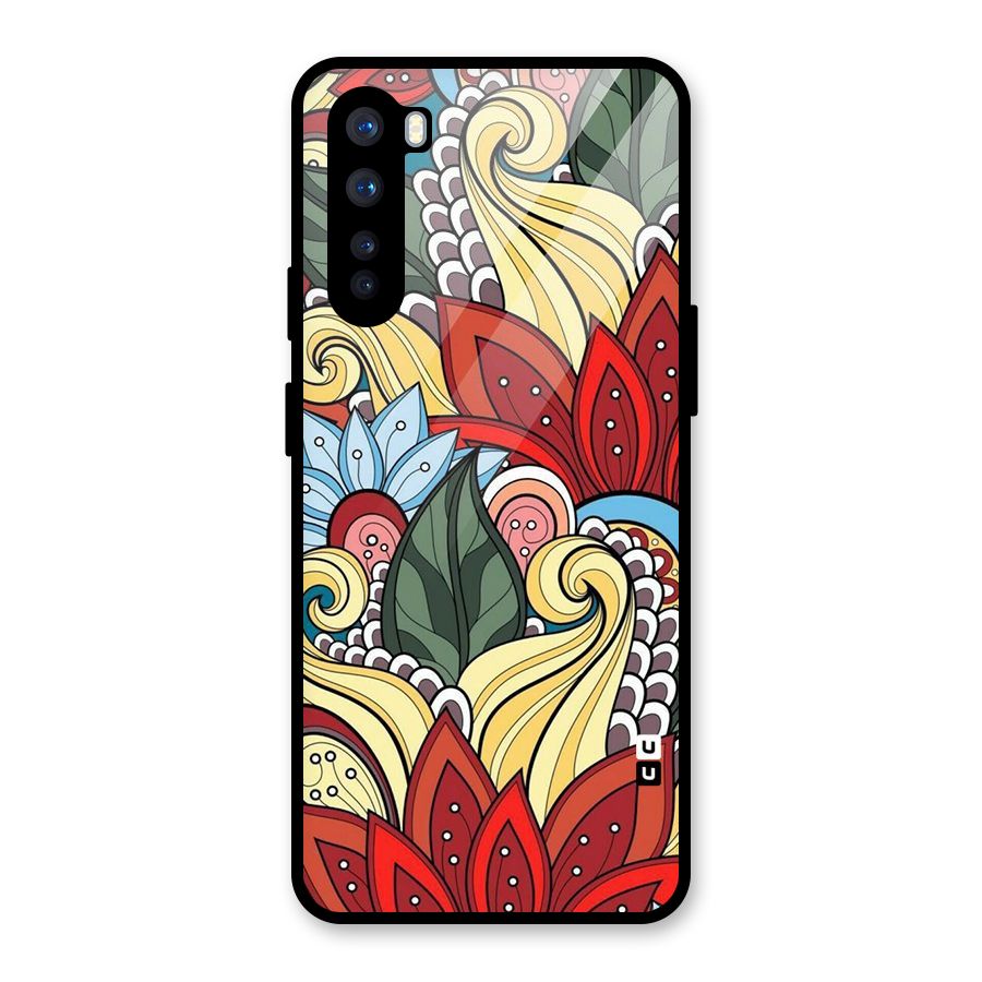 Cute Doodle Glass Back Case for OnePlus Nord
