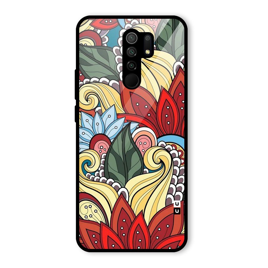 Cute Doodle Glass Back Case for Poco M2