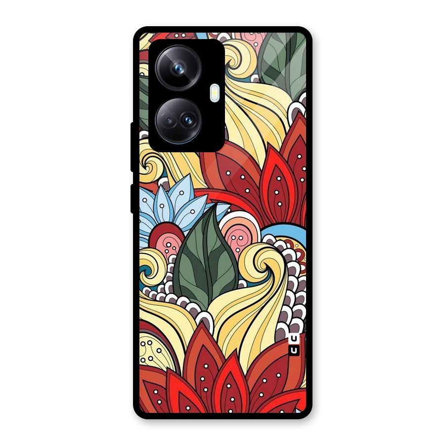 Cute Doodle Glass Back Case for Realme 10 Pro Plus