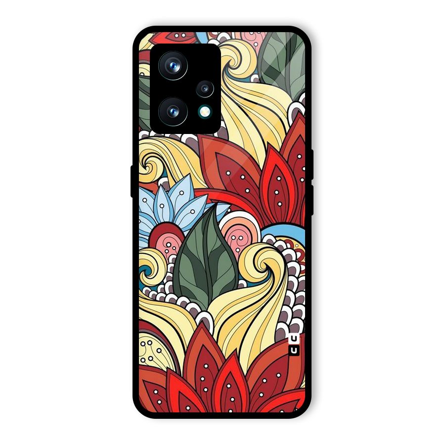 Cute Doodle Glass Back Case for Realme 9 Pro Plus 5G