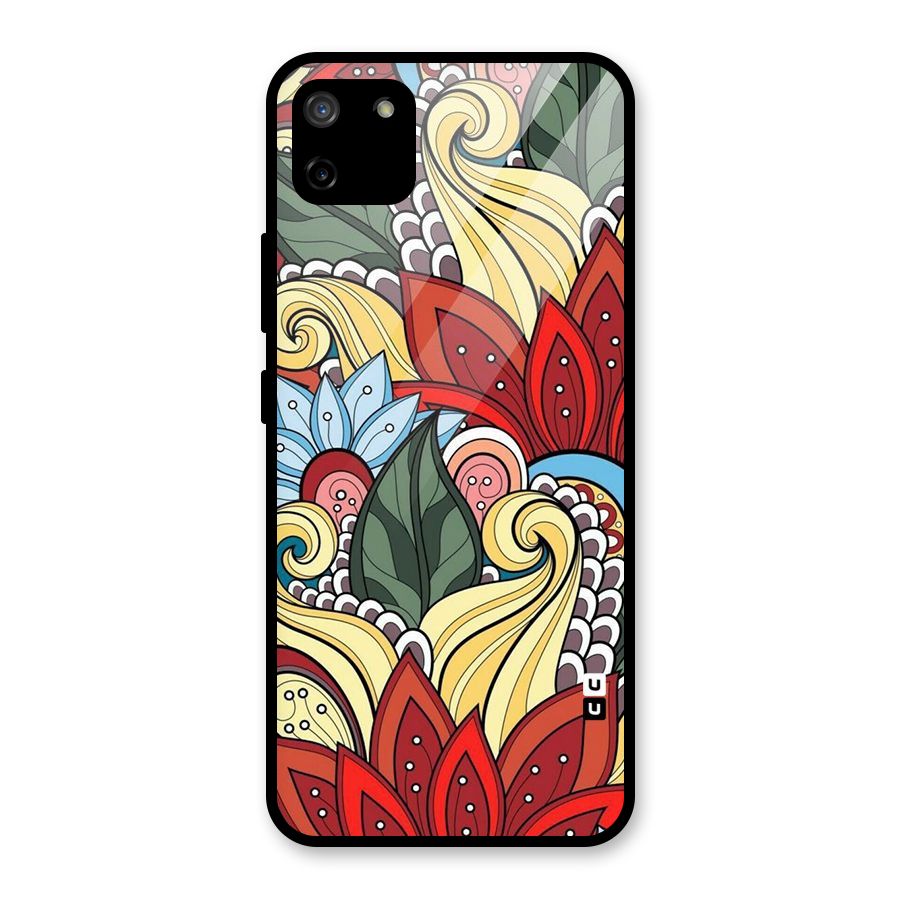 Cute Doodle Glass Back Case for Realme C11