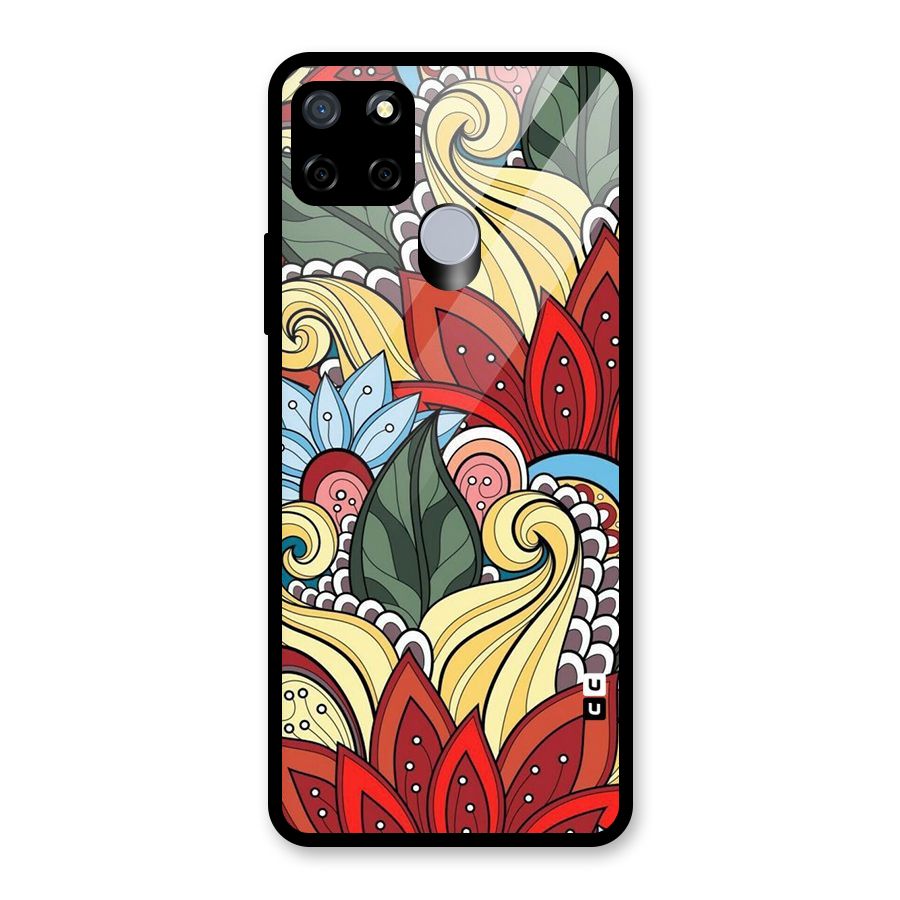 Cute Doodle Glass Back Case for Realme C12
