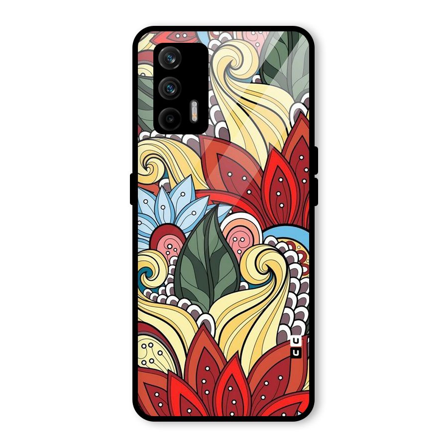 Cute Doodle Glass Back Case for Realme GT 5G