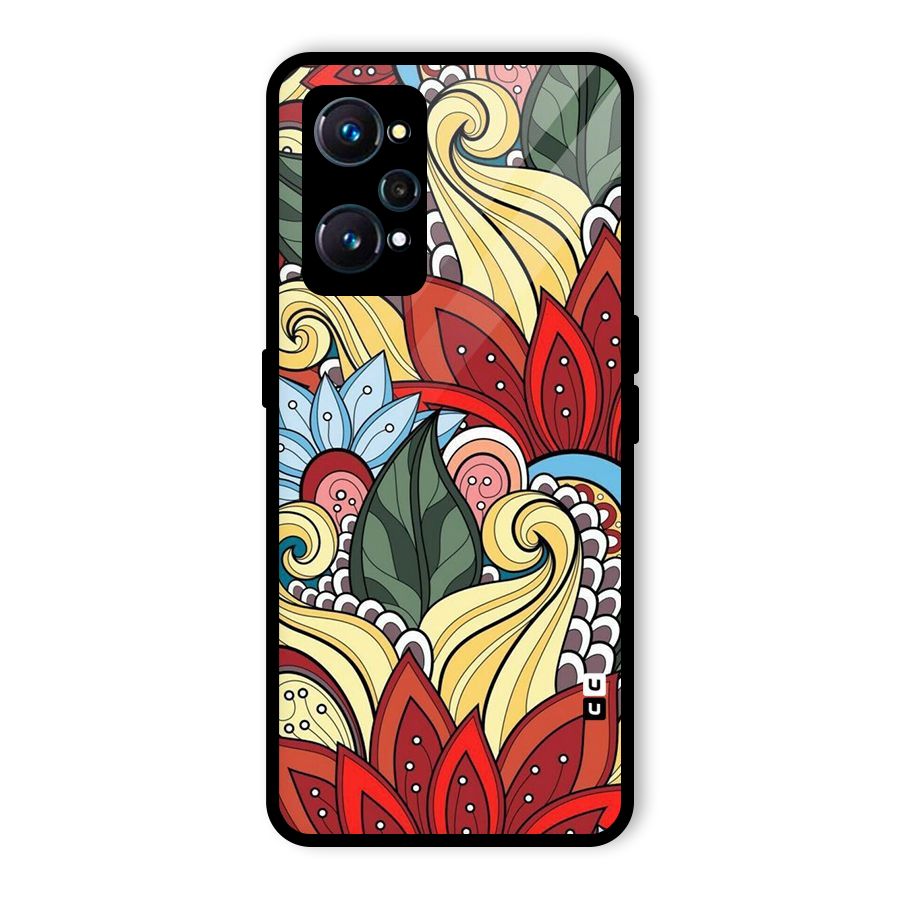 Cute Doodle Glass Back Case for Realme GT Neo2
