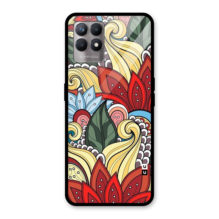 Cute Doodle Glass Back Case for Realme Narzo 50