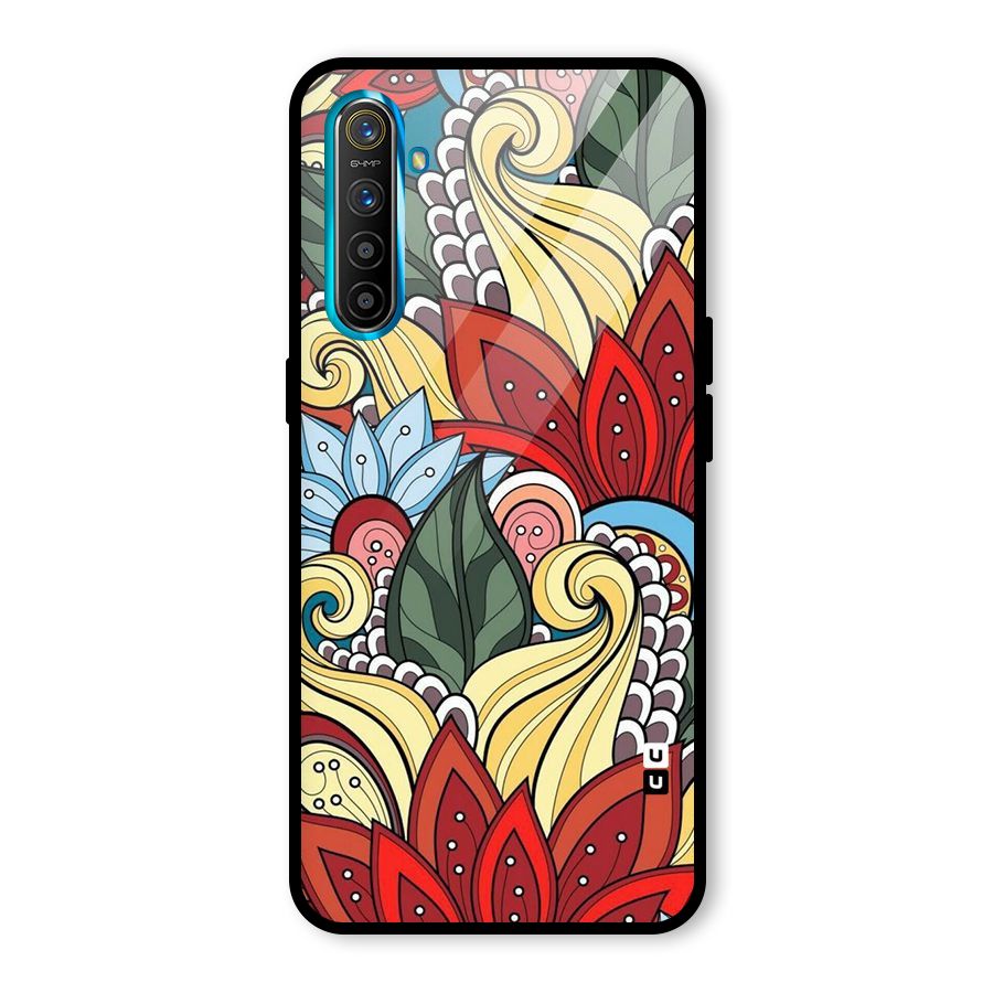 Cute Doodle Glass Back Case for Realme X2
