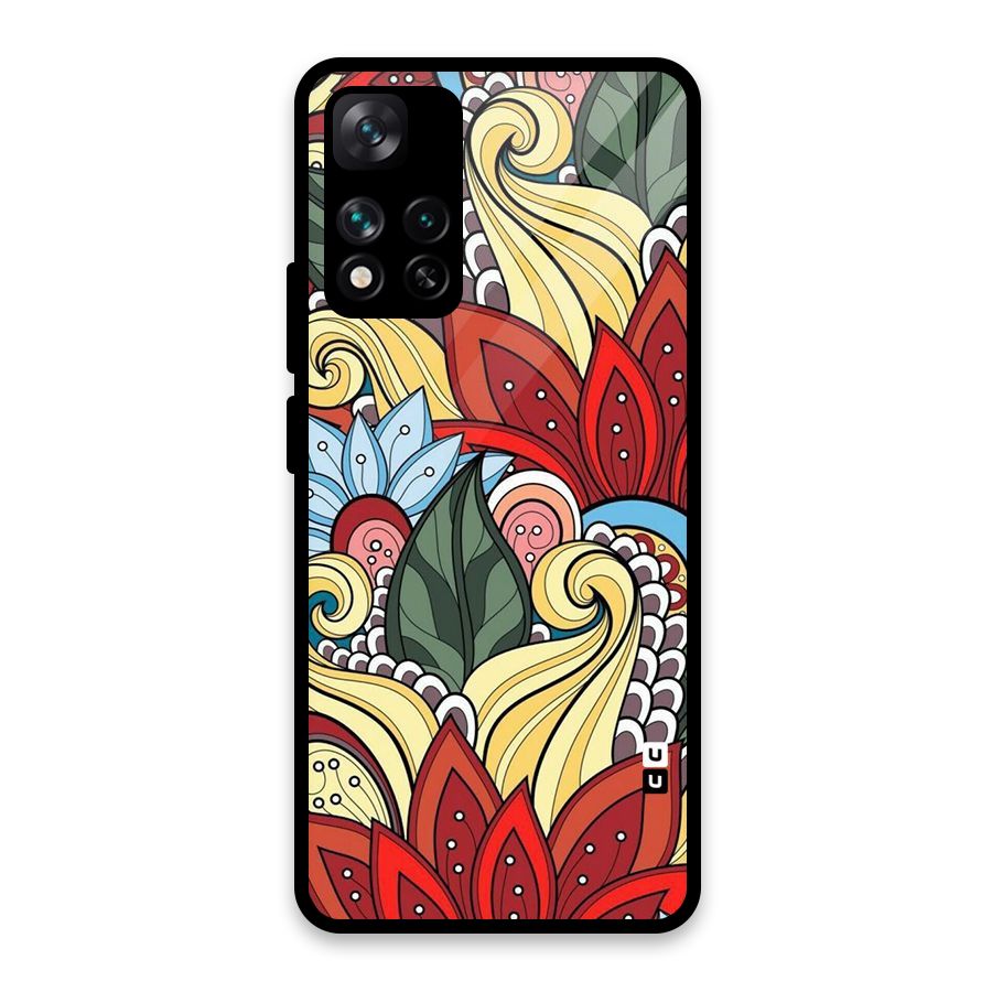 Cute Doodle Glass Back Case for Xiaomi 11i HyperCharge 5G