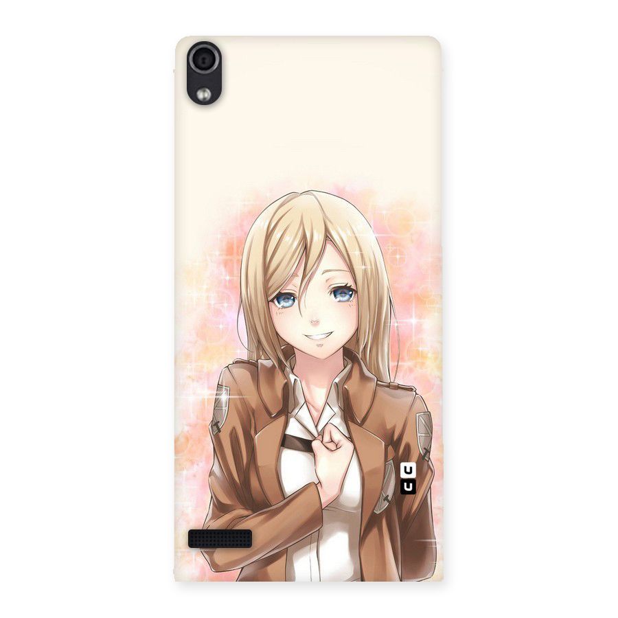 Cute Girl Art Back Case for Ascend P6