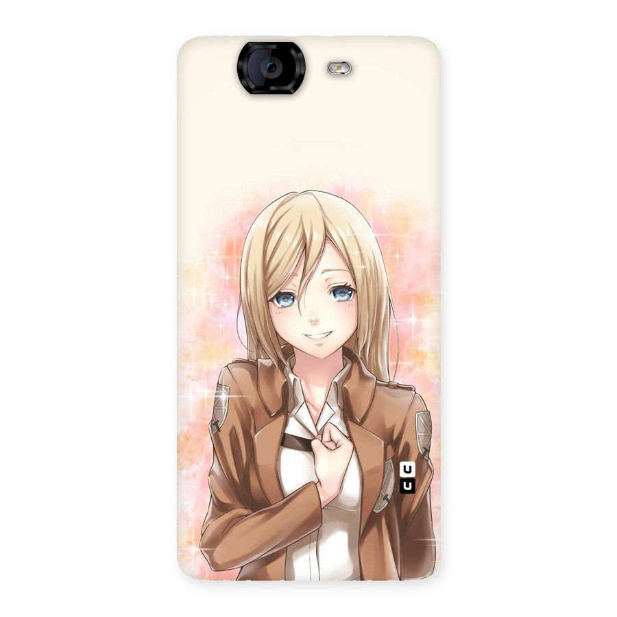 Cute Girl Art Back Case for Canvas Knight A350