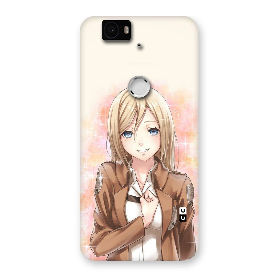 Cute Girl Art Back Case for Google Nexus-6P