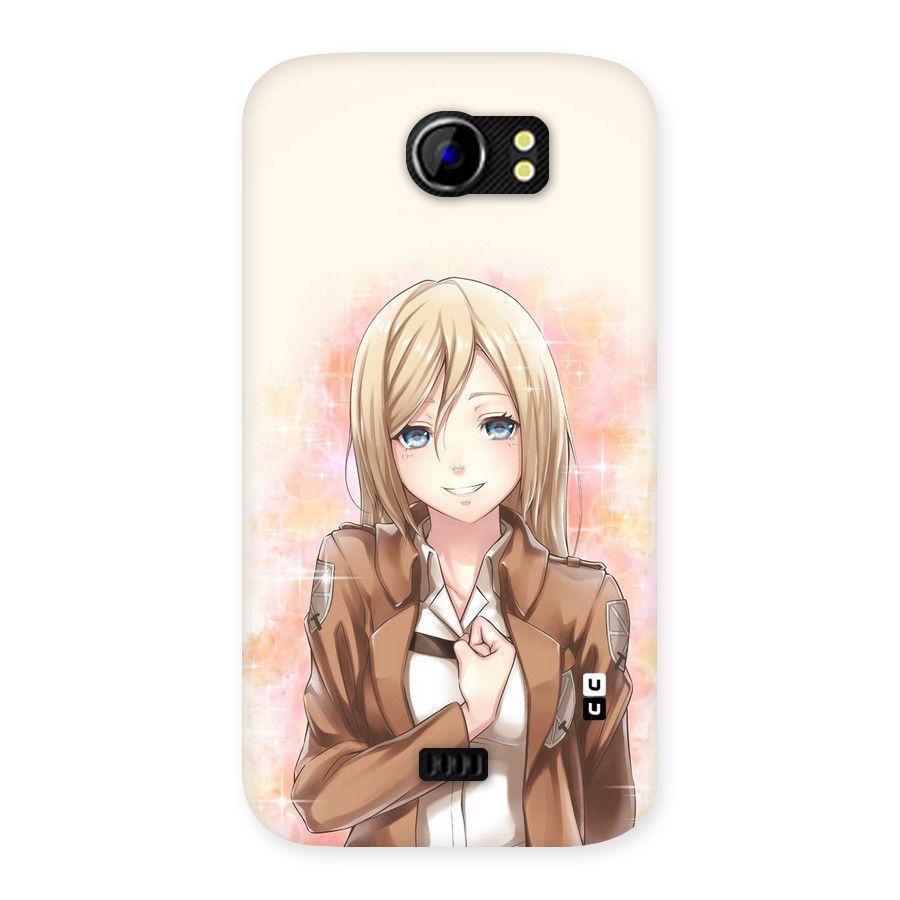 Cute Girl Art Back Case for Micromax Canvas 2 A110