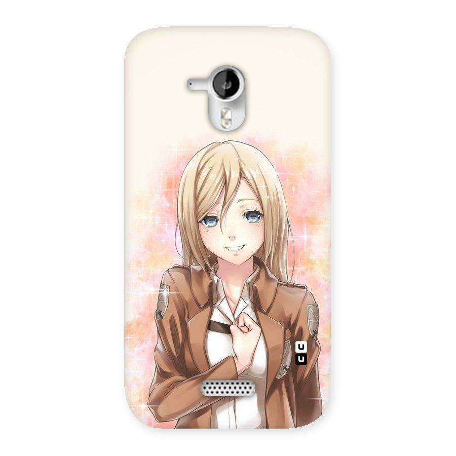 Cute Girl Art Back Case for Micromax Canvas HD A116