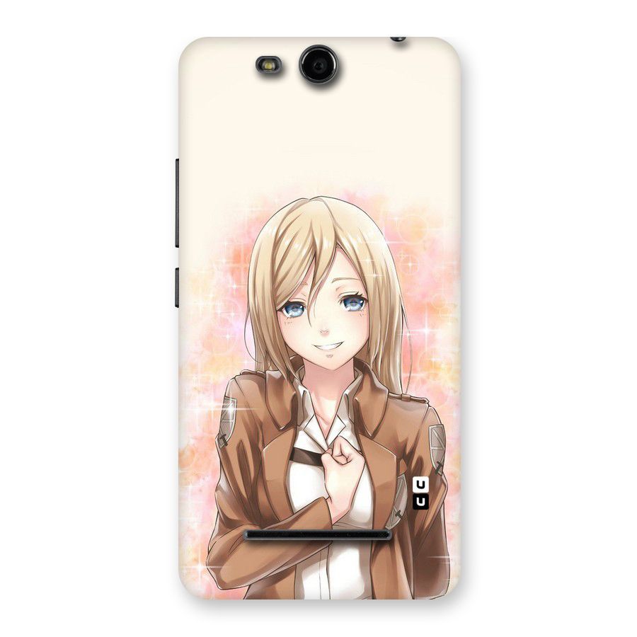 Cute Girl Art Back Case for Micromax Canvas Juice 3 Q392