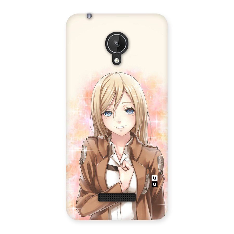 Cute Girl Art Back Case for Micromax Canvas Spark Q380