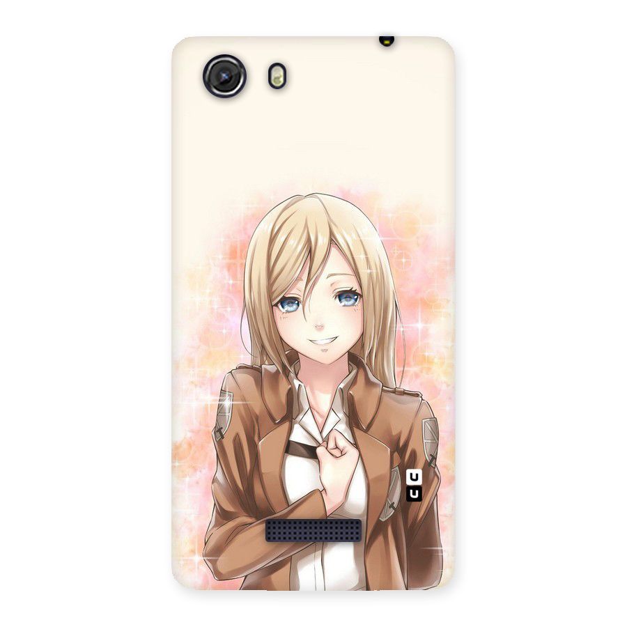 Cute Girl Art Back Case for Micromax Unite 3