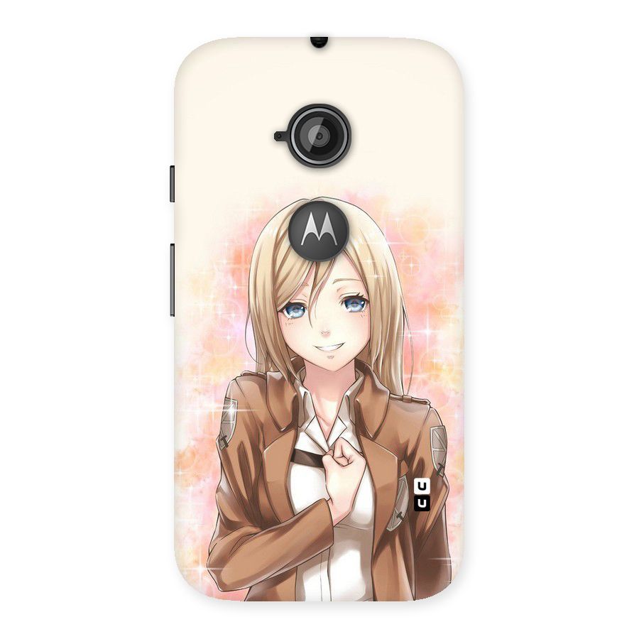 Cute Girl Art Back Case for Moto E 2nd Gen