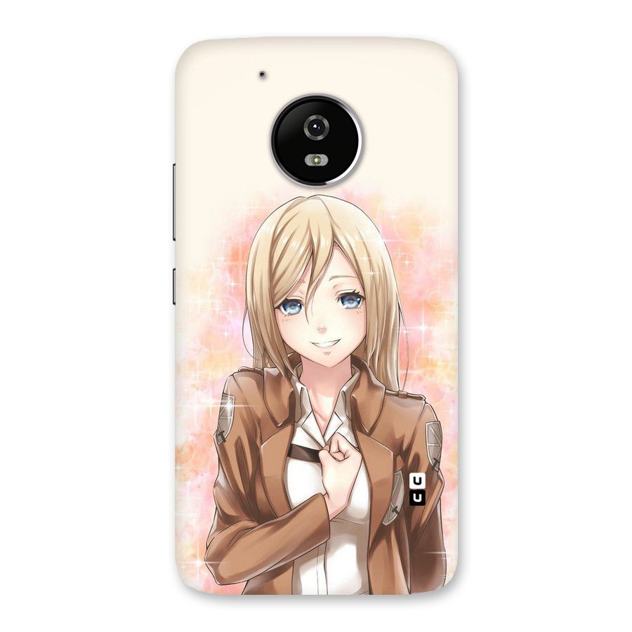 Cute Girl Art Back Case for Moto G5