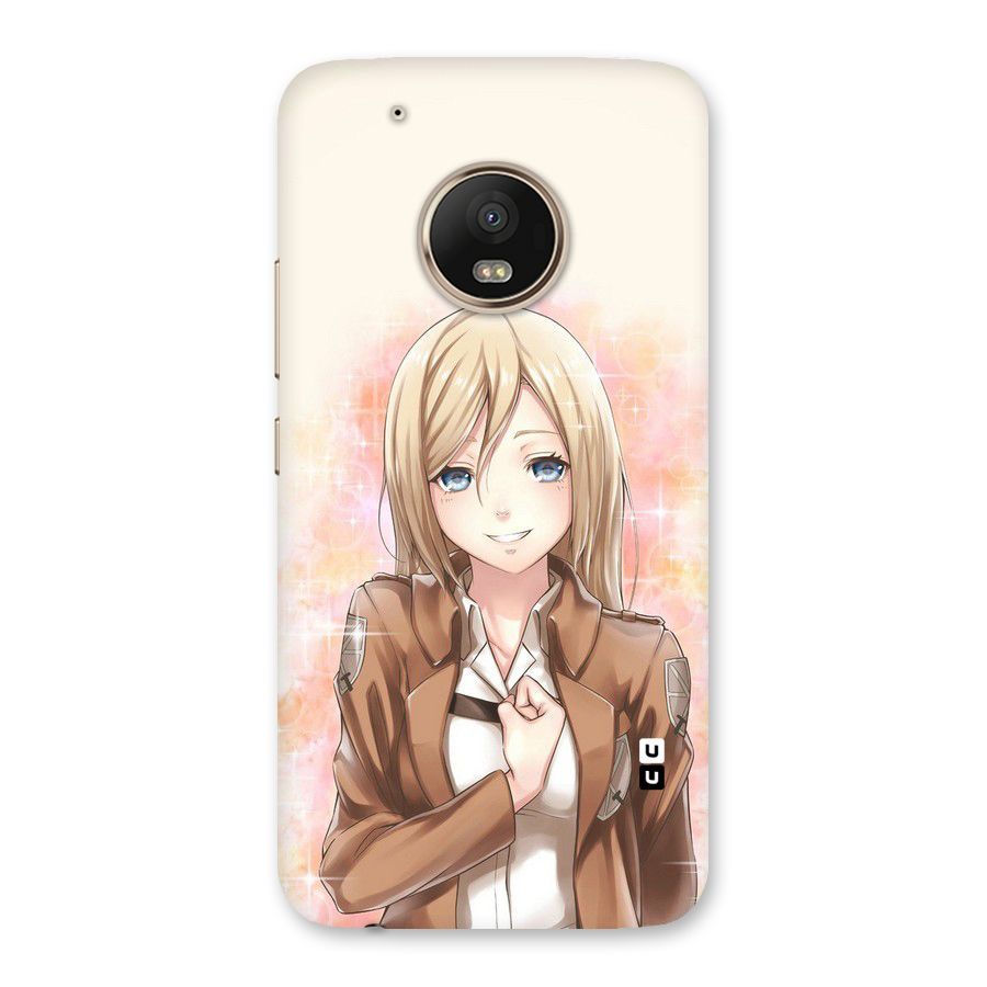 Cute Girl Art Back Case for Moto G5 Plus