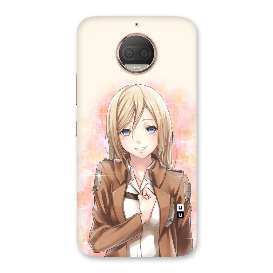 Cute Girl Art Back Case for Moto G5s Plus