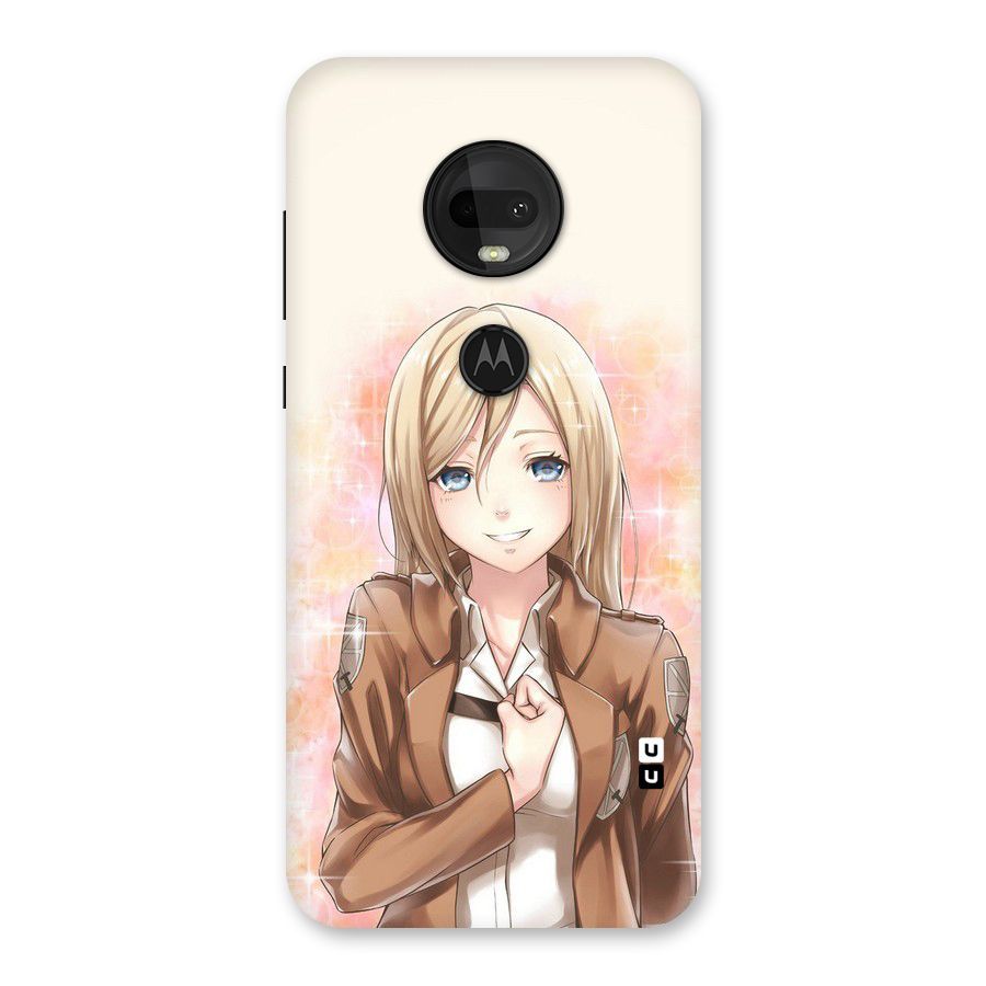Cute Girl Art Back Case for Moto G7