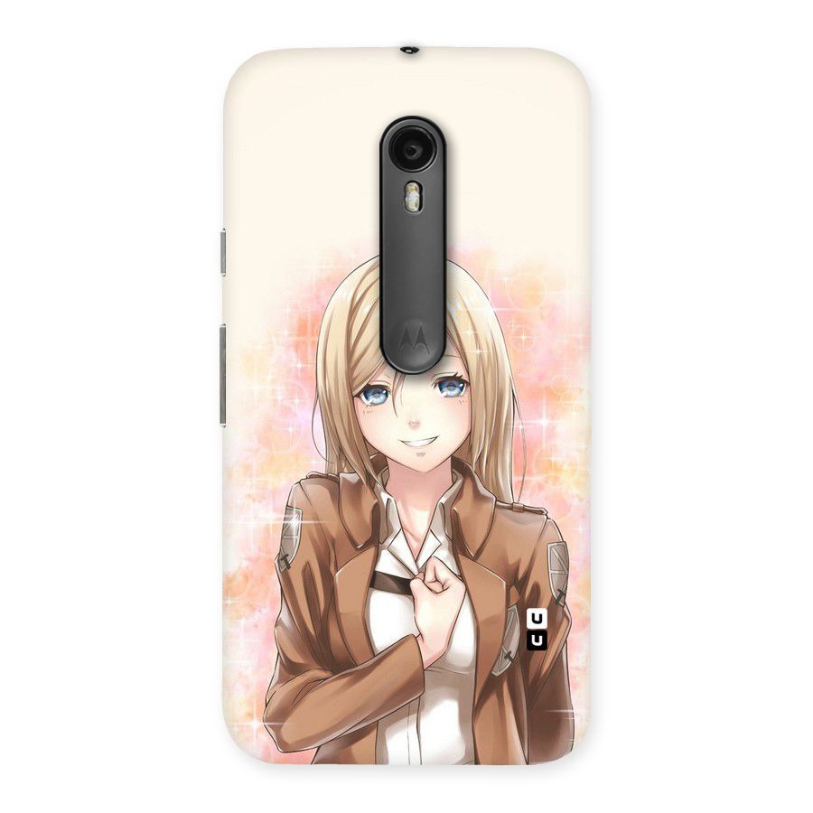 Cute Girl Art Back Case for Moto G Turbo
