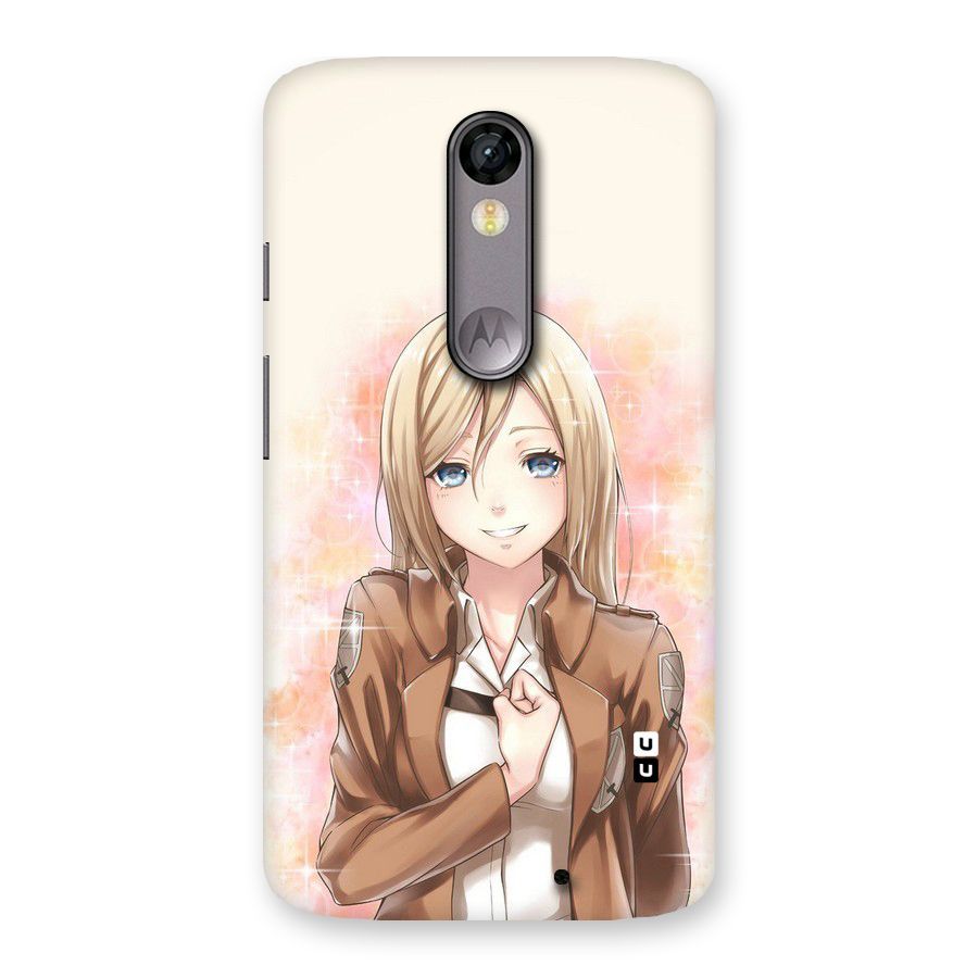 Cute Girl Art Back Case for Moto X Force