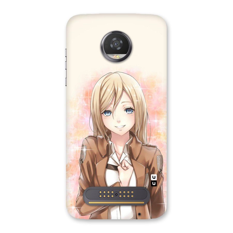 Cute Girl Art Back Case for Moto Z2 Play