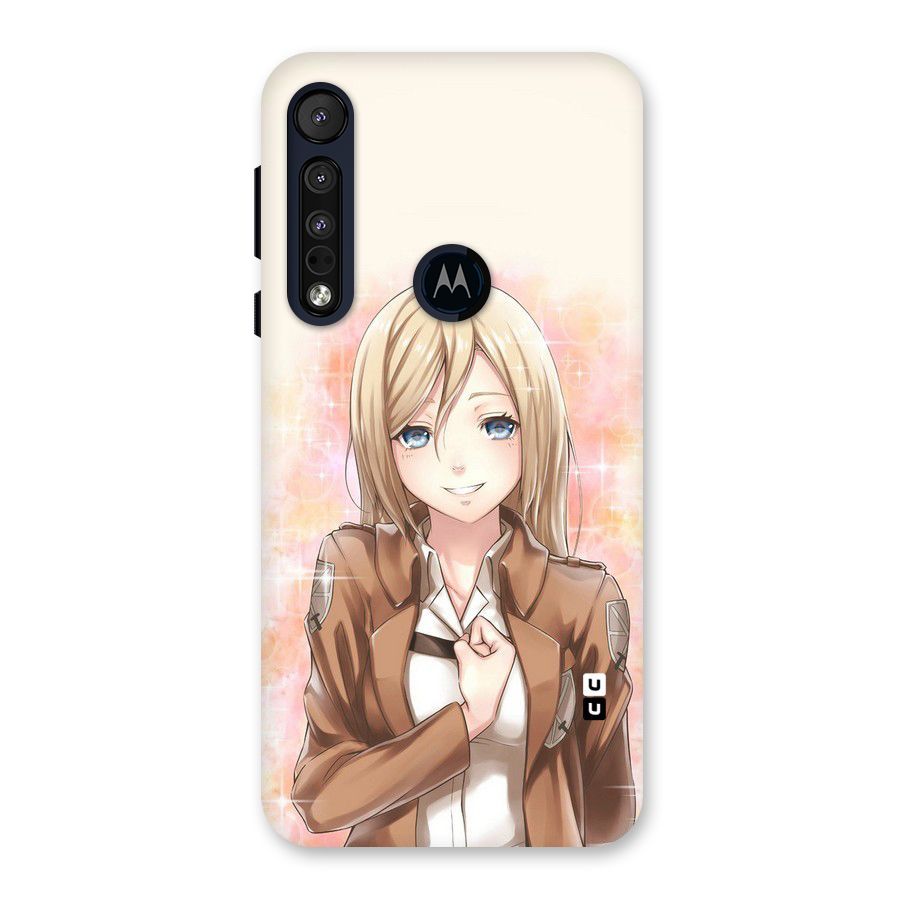 Cute Girl Art Back Case for Motorola One Macro