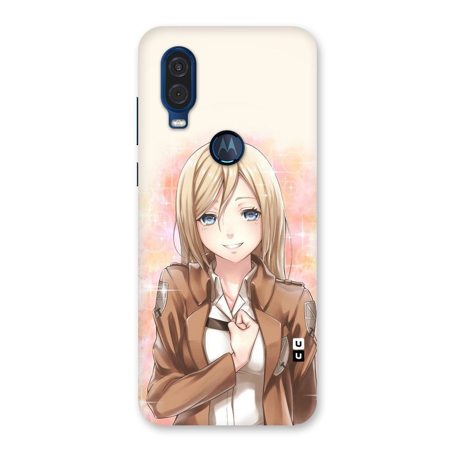 Cute Girl Art Back Case for Motorola One Vision