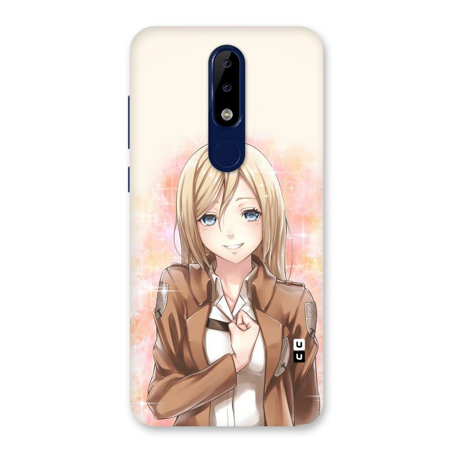 Cute Girl Art Back Case for Nokia 5.1 Plus