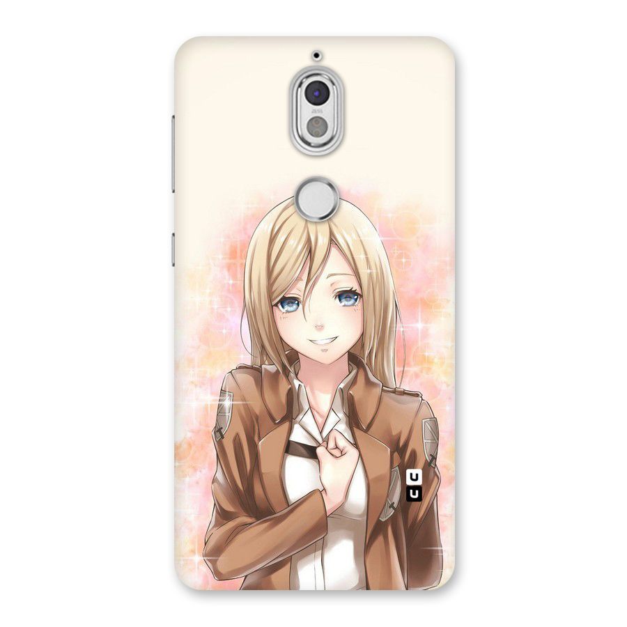 Cute Girl Art Back Case for Nokia 7