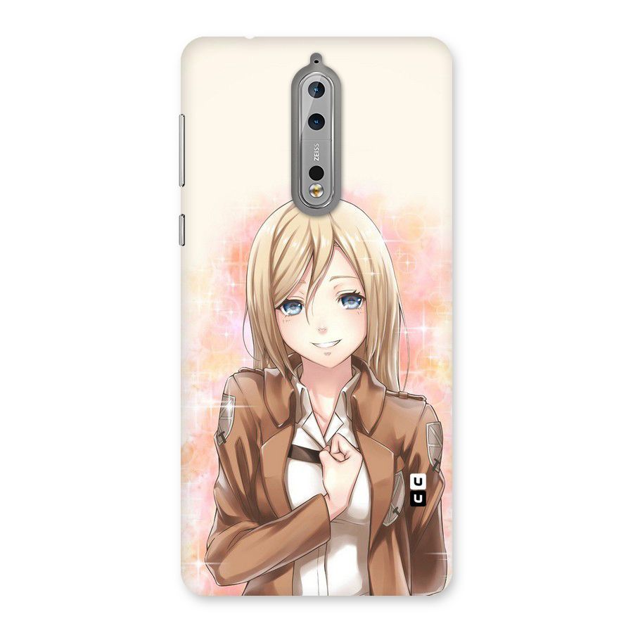 Cute Girl Art Back Case for Nokia 8