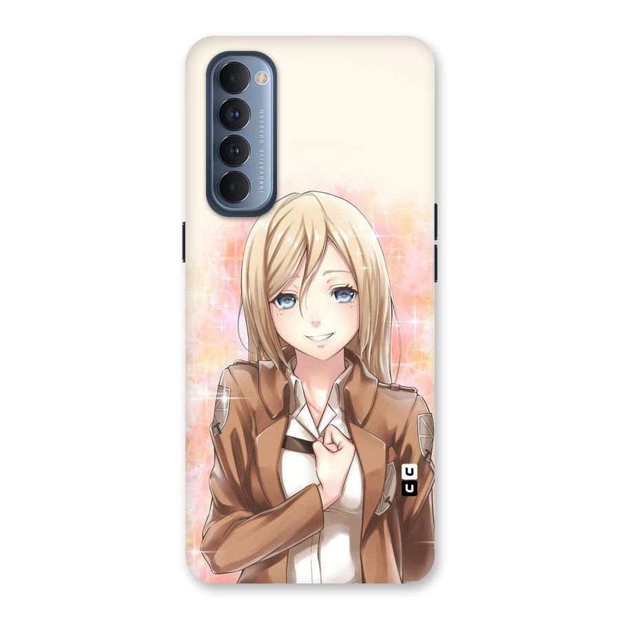Cute Girl Art Back Case for Reno4 Pro